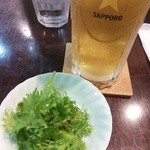 かめのお - お通し(ワサビ菜)