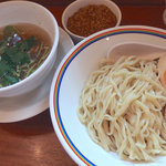 ラーメン暁 - 塩つけ麺（800円）＋ミニキーマカレー（ランチタイム100円）