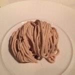 オーベルジュ 漣 - デザート、モンブランonメレンゲ