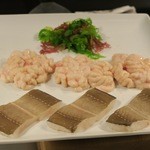 鉄板焼 太朗坊 - 本日の食材：鱈白子・穴子