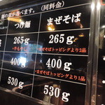 カラシビつけ麺　鬼金棒 - 麺の量が選べます