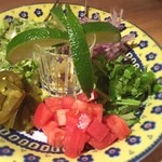 タコスマスカラス - タコスセットの野菜盛合せ