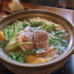 しお津 - 鴨と水菜の小鍋　完成品