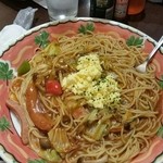 アル・デンテパパ - ベーコンとウインナーと野菜たっぷりパスタ　あんかけ