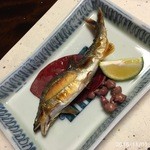 比良山荘 - 子持ち鮎塩焼き