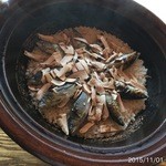 子持ち鮎と松茸のご飯