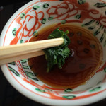 ふれんち茶懐石 京都福寿園茶寮 - 飲み終わった玉露はポン酢につけて