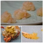 初音鮨 - 伊勢海老は味噌と合わされます。
      