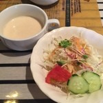 ステーキの店テキサス - サラダとスープ