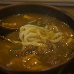 日の出うどん - 特カレーうどん（きざみあげ・ねぎ･肉）