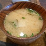 E’s cafe - ランチ：車麩の味噌カツごはん　お味噌汁とデリ付