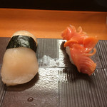ふく鮨 - ホタテと赤貝