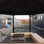 アグリ大河 - 赤電車が駆け抜けている様です。