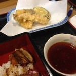 Tempura Hagi - かぼ天　なす天　海老天(^_^.)