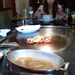 あざみ野うかい亭 - ラタトゥユ　まずは鉄板で野菜を炒め