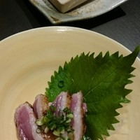 鴨料理 風月 - 鴨肉のたたき  ワサビすって 醤油で