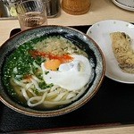 くうかい●月見うどん&ｴﾘﾝｷﾞと豚肉天