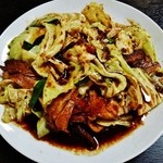 マダム紅蘭 - 『九条葱、キャベツ、マンガリッツァ豚の回鍋肉』(1800円)～♪(^o^)丿