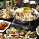 やおまん - あったか鍋コース（鶏つくねと蓮根の生姜鍋）