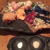 鶏一途 - 地鶏刺身の盛り合わせ