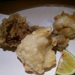 みこころや - (11/5)てんぷら（百合根とウニ、舞茸）