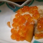 みこころや - (11/5)柿とむかごの白和え、いくらのせ