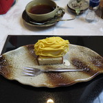 レストランRyu - デザート（栗のアイスに琉球かぼちゃクリームをかけたもの）