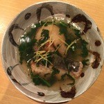 みこころや - 季節の炊き合わせ：メダイ、海老芋、春菊のあんかけ