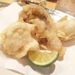 みこころや - 舞茸の天ぷら、ウニと百合根のはさみ揚げ