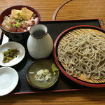 越佐庵須坂屋そば - 海鮮ミニ丼＆ざるそば  日替わりセット