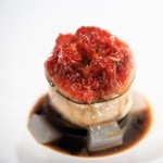 エクアトゥール - 黒イチジク　和三盆のアイス　水まんじゅう　黒蜜とスパイス