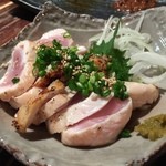 焼鳥 修 - 大山鶏のムネ刺し