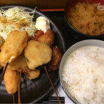 串かつ でんがな - 串カツ☆ランチBセット ライス一応大可で大に