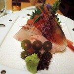 玉屋旅館 - お造りも新鮮
       真田の六文銭をかたどった昆布細工♡
      