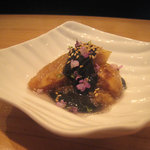 蕎麦 案山子 - 無花果の胡麻掛け