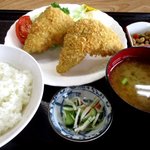 永田ドライブイン - あじフライ定食！(2015,11/01)