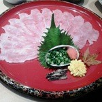 三代目 まる天 - 黄ハタの薄造り