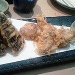 三代目 まる天 - 秋鮭の白子の天ぷら