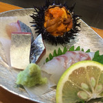 福寿司 - 大分三点盛り