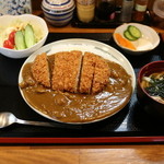 こいずみ食堂 - 豚かつカレー定食（大盛）