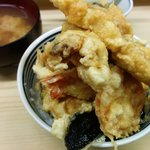 天婦羅 いもや - 天丼に穴子追加　７５０円