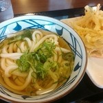 丸亀製麺 - かけうどん・かき揚げ