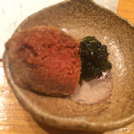 じどりや 穏座 - ご飯の友　河豚の卵巣、青さ海苔