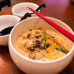 44206229 - 牡蠣とほうれん草のチャウダーそば