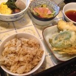 嵯我野 - 炊きこみご飯 と 天ぷら