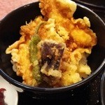 天丼やトップライト - 1511_天丼やトップライト_小さな天丼と平麺＠1,000円(天丼)