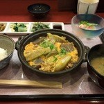 ふじわら - 今日のランチ「豚肉とナスのすき焼き風」