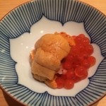鮨 まつ本 - 雲丹といくらのミニ丼