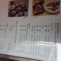 銀座 久兵衛 銀座本店 - 当時のメニュー