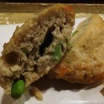 酒盃 - 海老と枝豆の真丈揚げ(500円)
